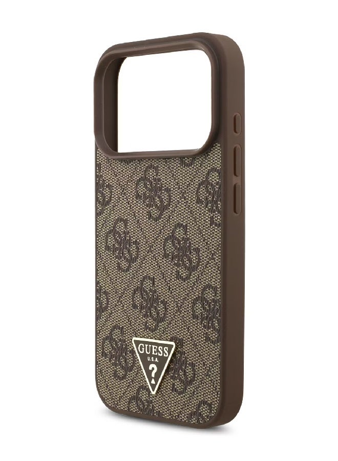 Guess MagSafe 4G PU Leather Case with Small 4G Logo & Wrist Strap for iPhone 17 Pro Max - Brown - Image 2